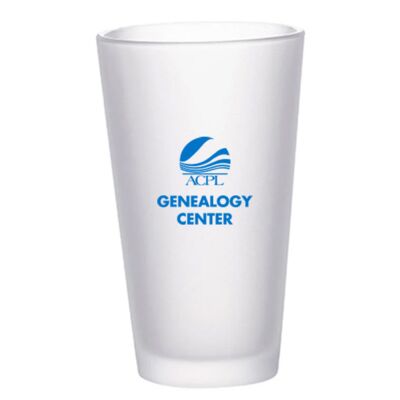 ACPL Genealogy - 17oz Frosted Glass Mug Thumbnail