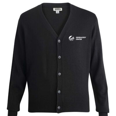 ACPL Genealogy Staff - JERSEY KNIT ACRYLIC CARDIGAN Thumbnail