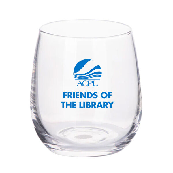 Friends of the Library - SUB - 10oz Stemless Wine Glass Thumbnail